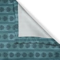 thumbnail image 3 of Ambesonne Damask Kitchen Curtains, Medieval Gothic Rococo, 55"x39", Petrol Blue, 3 of 3