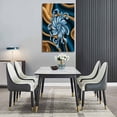 thumbnail image 5 of Vintage Abstract Blue Flower Canvas Wall Art Print For Bedroom Living Room Decor, 5 of 8