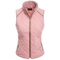 thumbnail image 1 of MixMatchy Women's Lightweight Stand Collar Zip Up Quilted Padding Pocket Vest, 1 of 4