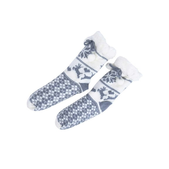 Charter Club Women's Fair Isle Fleece & Grippers Slipper Socks
