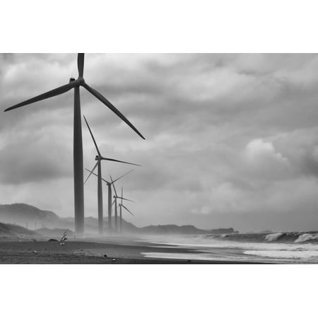 Wind Turbines for Alternative Energy Production Print Wall Art By