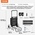 thumbnail image 3 of VEVOR Beach Dolly with Big Wheels for Sand, 20.1" x 14.6" Cargo Deck, w/ 9" Balloon Wheels, 165LBS Loading Capacity Folding Sand Cart & 27.2" to 44.9" Adjustable Height, Heavy Duty Cart for Beach, 3 of 9