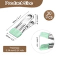 thumbnail image 2 of 30 Paquete de Pinzas para Ropa, Clips de Acero Inoxidable de 2.17" con Goma para Colgar Calcetines, Toallas (Verde Claro), 2 of 6