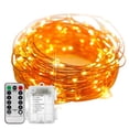 thumbnail image 1 of 20M/65.6ft 200 LEDs Fairy Lights Copper Wire Lamp Christmas String Light 8 Modes with Remote Control 3 * AA Cell Powered for Wedding Party Patio Garden Home Decoration, 1 of 7
