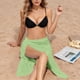 thumbnail image 5 of Playa de las Mujeres Cubre-Ups Sarong con Cintura Ajustable Y Diseño Drapeado Transparente, Gasa Ligera para Vacaciones en el Resort, 5 of 9