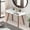 White+Walnut, variant on Accreate 42 Inch Mid Century Home Office Writing Desk Modern Simple Computer Desk with Drawer