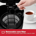 thumbnail image 5 of 5-Cup Programmable Coffee Maker, 25oz Drip Coffee Machine with Auto Brew Timer, Pause & Serve, Compact Design – Perfect for Home, Office & Dorm Use, Black, 5 of 6