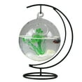thumbnail image 1 of 4 Size Desktop Glass Hanging Fish Tank Grass Mini Fish Funny Tank Cleaner Fish Iron Cylinder Holder Aquarium Accessories, 1 of 3