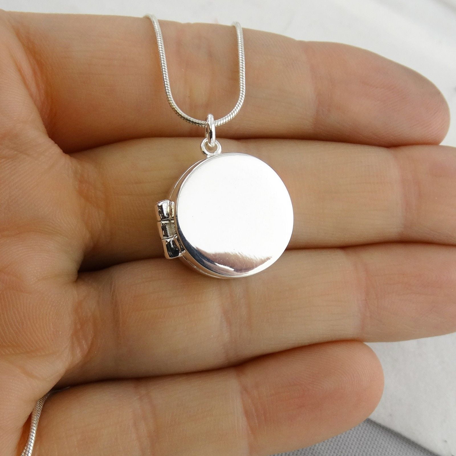 Details about   Large Double Circle 925 Sterling Silver Pendant in a Gift Box