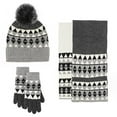 thumbnail image 1 of Knitted Hat And Scarf Set Unisex Winter Warm Snowflake Design Large Head Coverage Soft Comfortable Cold Weather Accessories, 1 of 3