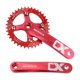 thumbnail image 2 of Cigüeñal de bicicleta de 8-11 es, s de manivela de 170mm, cigüeñal de montaña, juego de manivela Universal para bicicletas de montaña Manivela 38T Rojo Macarena Brazo de manivela de bicicleta plegable, 2 of 6