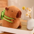 thumbnail image 4 of Simulación de capibara, juguete de peluche de capibara, simulación con tortuga, mochila de animales con tortuga, juguetes esponjosos, Anime, 4 of 8