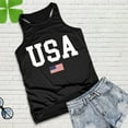 thumbnail image 5 of KBZDBZC Tank Top for Women Women's Summer Round Neck Independence Day Usa Flag Printed Sleeveless T Shirt Loose Tank Top Oversized Tshirts for Women Workout Tops (Black,XXXL), 5 of 5