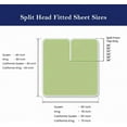 thumbnail image 2 of Top Split Queen Sheets Sets For Adjustable Bed - Split Down 36" from The top Split Head Queen Size Fits 14-18" Deep Pocket, 1000-TC Egyptian Cotton (Solid, Moss), 2 of 4