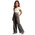 thumbnail image 5 of Lullu Girls Palazzo Pants Elastic Waist Drawstring Loose Straight Leg Trousers, Sizes 4-13, 5 of 5