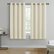 Better Homes & Gardens Woven Textured Grommet Blackout Curtain Panel, Ivory, 50" x 63"