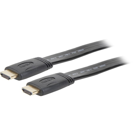 UPC: 0065030842167 | StarTech.com HDMIMM10FL 10 ft. Black Flat High Speed HDMI Cable with Ethernet Male to Male
