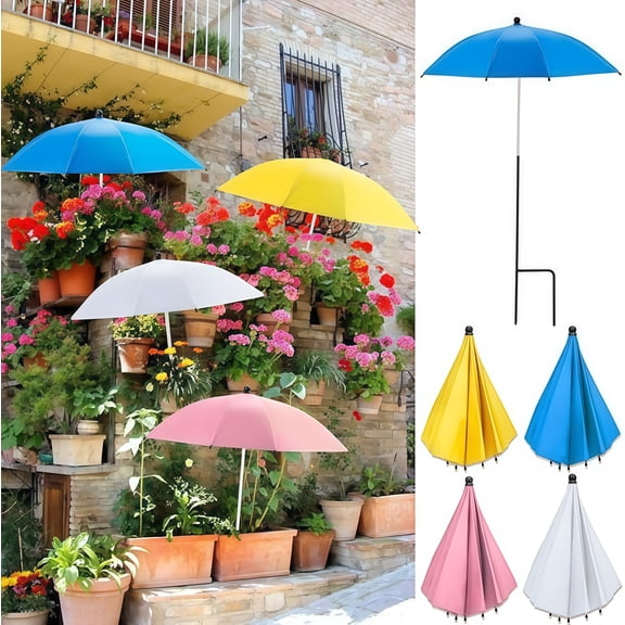 Natonhi 2pcs Plant Umbrellas for Outdoor Plants, Garden Umbrella Shade for Potted Plants and Garden Beds