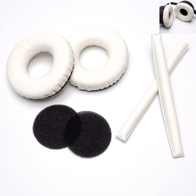 Kit de Almohadillas para Auriculares Voarmaks para Sennheiser HD25 Blanco