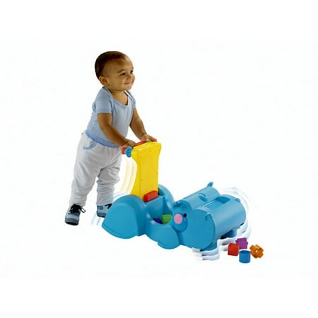 Fisher-Price Gobble & Go Hippo Walker/Ride-on
