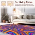 thumbnail image 2 of Flatwoven High Traffic Area Rug, Artistic Color Burst with Abstract Spiral and Twirl, Non Slip, Stain Resistant, Washable Area Rugs for Living Room, Bedroom(Pink, 6), 2 of 8