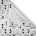 thumbnail image 3 of Ambesonne Cat Kitchen Curtains, Cool Hipster Sunglasses, 55"x39", Black White Pink, 3 of 3