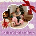 thumbnail image 4 of 12V Kids Motorcycle, 3-Wheel Stable Design, Ride On Toy for Kids w/Remote Control, Toddler Battery Powered Car w/Wooden Handle, Slow Start & Stop, Bluetooth, Led Lights, Anti-Slip Wheels, Pink, 4 of 7