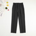 thumbnail image 2 of Hurxie Boys' School Uniform Twill Pants, Flat Front Comfortable Waistband with 5 Pockets Black,120, 2 of 5