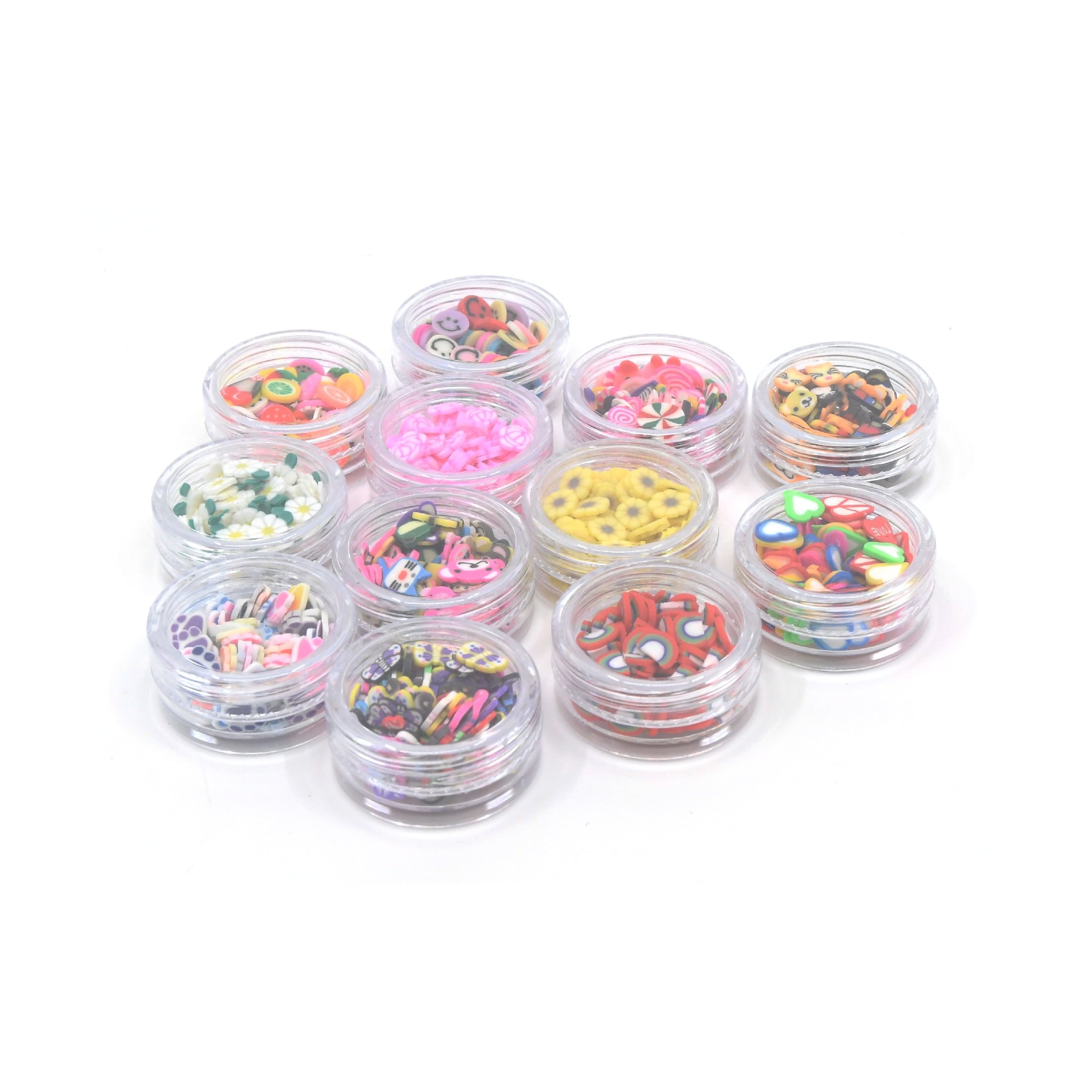 Blue Moon Beads Clay Slices Multi-Color Design for UV Resin, 24g, 12 Pieces
