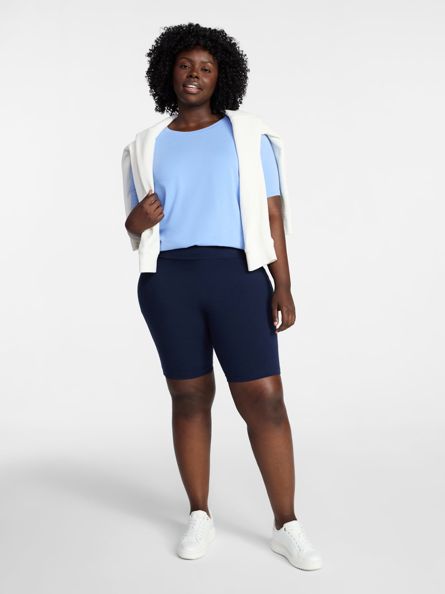 Terra & Sky Women's Plus Size Bike Shorts, Sizes 0X-5X