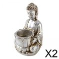 thumbnail image 1 of Candelabros,Candelero con estatua de Buda de resina,Candelero de escritorio,candelabro para oración,centro de mesa,candelabro para fiesta,Candelabro,vela de pilar de boda,vela, 1 of 8