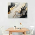 thumbnail image 2 of JEUXUS Abstract Marble Canvas Wall Art Black and Gold Wall Decor 20x16in, Minimalist Watercolor Fluid Ink Prints Picture Artwork, Modern Nordic Luxury Painting for Bedroom Living Room Decoration, 2 of 4