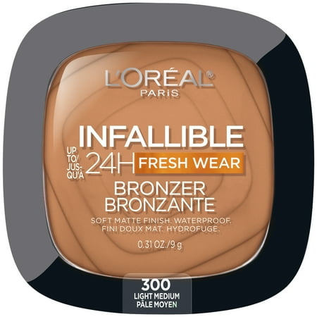 L Oreal Paris Infallible Up to 24H Fresh Wear Soft Matte Bronzer  Light Medium  0.31 oz