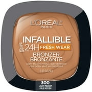 L'Oreal Paris Infallible Up to 24H Fresh Wear Soft Matte Bronzer, Light Medium, 0.31 oz