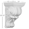 thumbnail image 2 of Ekena Millwork 13"W x 12"D x 20 1/2"H Cosmo Corbel, 2 of 5