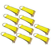 (10 Pack) E-Track Rope Tie-Offs 6" Yellow Cargo Tie-Downs WLL# 1000Lbs w/Etrack Spring Fittings for Tiedown in Pickups, Trailers, Trucks