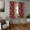 thumbnail image 2 of Ambesonne Nature Grommet Curtain, Art Butterfly Protea Flower, 50"x108", Pale Camel Maroon and Black, 2 of 5