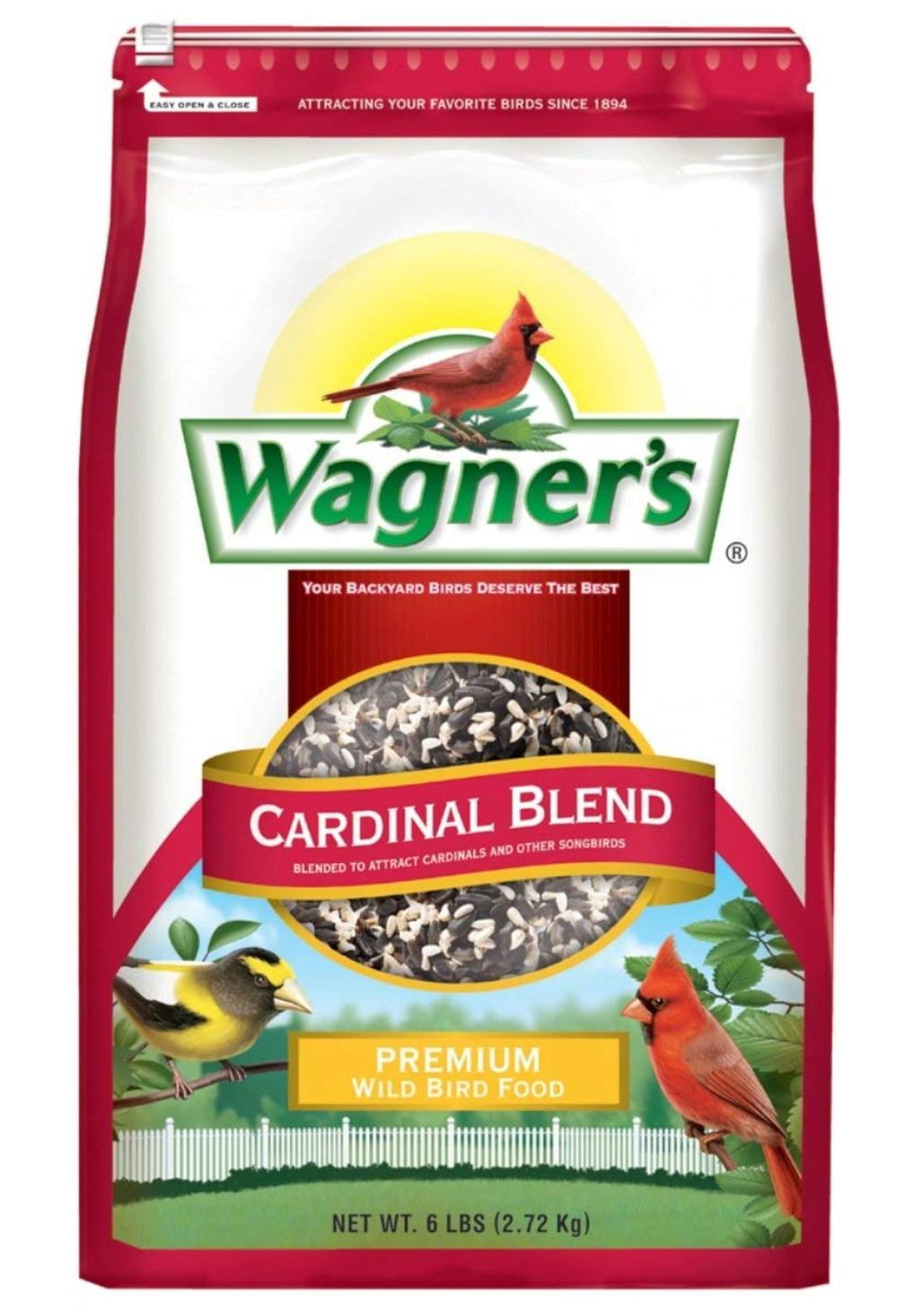 Wagner's 62032 Cardinal Blend, 6Pound Bag, 60 Black Oil Sunflower