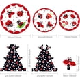 thumbnail image 5 of 2 Set 3-Tier Ladybug Cardboard Cupcake Stand Party Decorations Cupcake Stand Dessert Holder Stand for Kids Boys Bbay Shower Ladybug Themed Birthday Party Supplies, 5 of 6