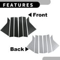 thumbnail image 5 of Unique Bargains 6 Pcs Door Pillar Window Trim for Chevrolet Impala 2014-2020 Plastic Black Carbon Fiber Replace, 5 of 6