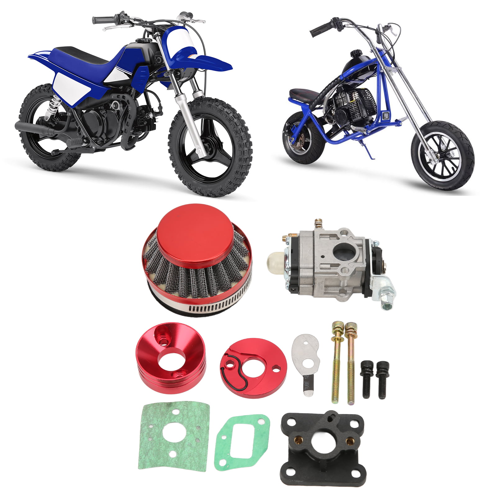 mini dirt bike minimoto quadard quad carb carburettor 47cc 49cc gasket and bolts 