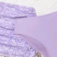 thumbnail image 6 of NIEWTR Girls Spring Summer Swimwear 3-Piece Swimsuit Set Swimsuit Skirt Outdoor Sun Protection Set(Purple,7-8 Years), 6 of 6