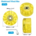 thumbnail image 2 of Unique Bargains Ensemble de 8 Roues de Patins à Roulettes, Ensemble de Roues de Croisière de Planche à Roulettes Lumineuses 58mm 82A, Jaune, 2 of 7