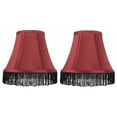 thumbnail image 5 of Urbanest Silk Bell Lamp Shade, 5x9x7", Black With Black Fringe, Set of 2, 5 of 5