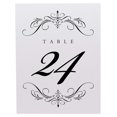 Classic Flourish Wedding Table Numbers, Black, 120, Double Sided, Tent or Use in a Stand, Great