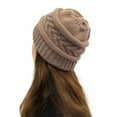 thumbnail image 3 of Dyfzdhu Women Solid Stitching Outdoor Warm Hats Crochet Knit Beanie Cap Peaked Khaki, 3 of 3