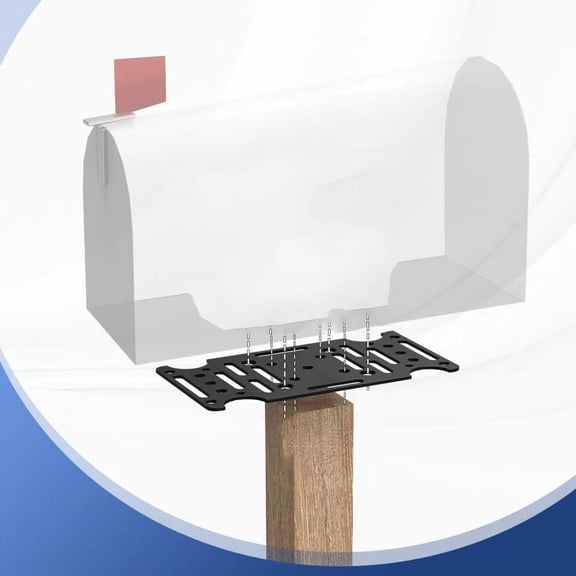 ZHZFKQ Mailbox Mounting Bracket,Heavy-Duty Plate for Post Mount Mailboxes (Black)