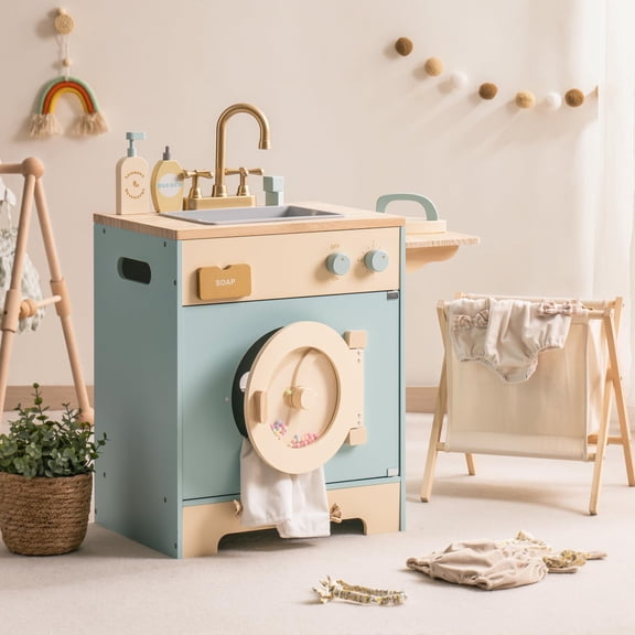 Juego de lavadora de cocina de juguete ROBOTIME para niños de más de 3 años