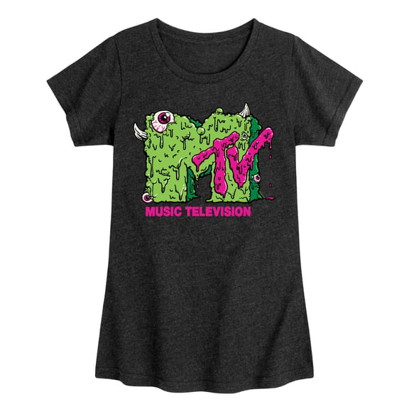 MTV - Slime Logo - Toddler & Youth Girls Short Sleeve Graphic T-Shirt