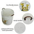 thumbnail image 3 of AUCHEN 19.7" Collapsible Laundry Basket, Foldable Cotton Linen Laundry Hamper for Baby Girl Boy, Large Capacity Basket with Handles Bag Dirty Clothes Toy Storage Basket Bin ( Round - 3 Giraffe ), 3 of 6